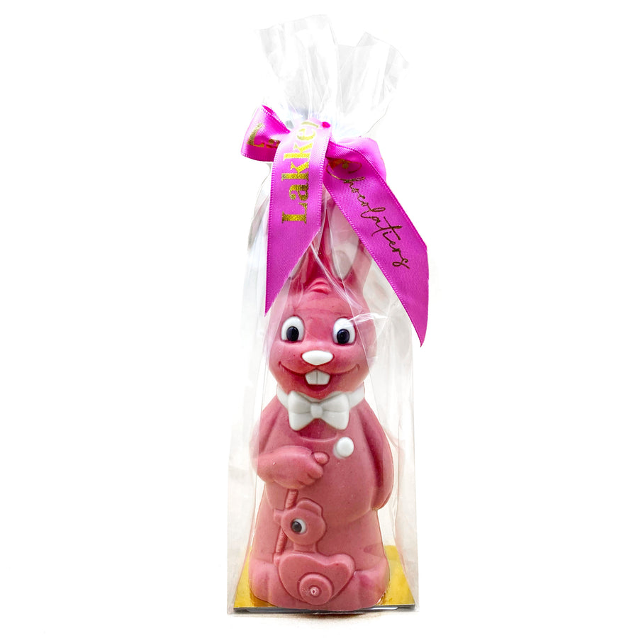 Raspberry, Belgian White Chocolate Easter Bunny