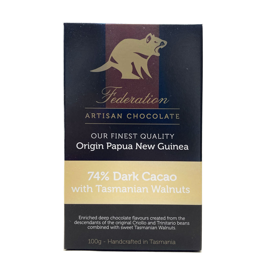 Federation 74% Dark Cacao with Tasmanian Walnuts